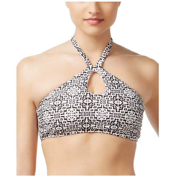 Hula Honey Tribal High-Neck Crop Bikini Top, Large NWT - Picture 1 of 4